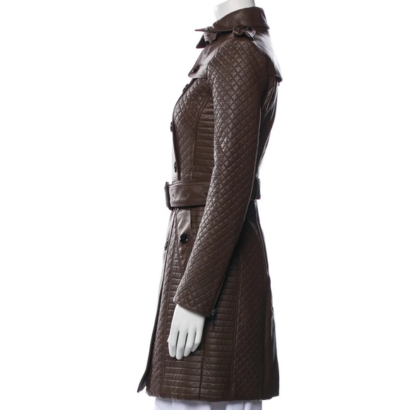 Burberry leather trench coat - Picture 3 of 3